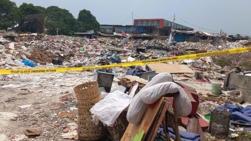 Tampak Lokasi TPA Ilegal di Pondok Ranji Kota Tangerang Selatan